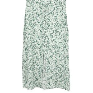H&M Green Floral Midi Skirt